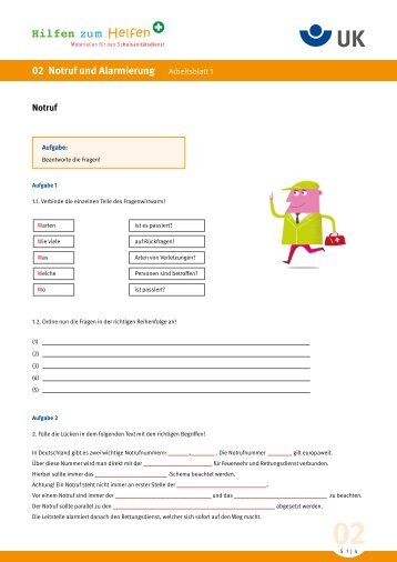 ArbeitsblÃ¤tter fÃ¼r SchÃ¼ler/innen (PDF) - Hilfen zum Helfen
