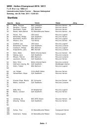 Startliste - Bogensport-Hamm