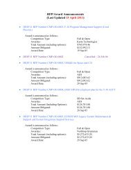 RFP/Award Announcements - Hill Air Force Base