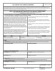 DD Form 2402, Civil Aircraft Hold Harmless Agreement, January 2008