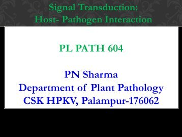 Lect. 5a Pl Path 604 Signal transduction