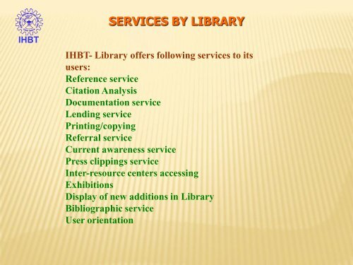 How to access IHBT (CSIR) Library Resources and Services