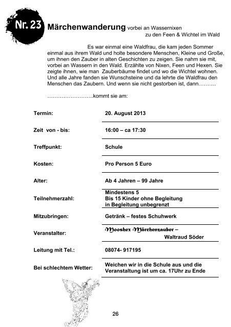 Ferienprogramm 2013 (3 MB!) - Gemeinde Eiselfing