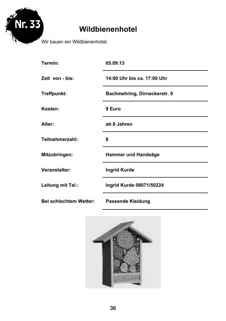 Ferienprogramm 2013 (3 MB!) - Gemeinde Eiselfing