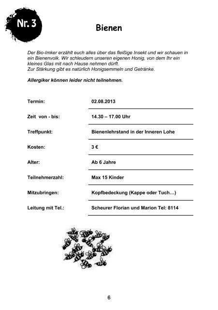 Ferienprogramm 2013 (3 MB!) - Gemeinde Eiselfing