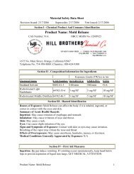 MSDS - Hill Brothers Chemical Co.