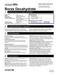 Borax Decahydrate - Hill Brothers Chemical Co.