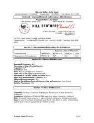 MSDS - Hill Brothers Chemical Co.