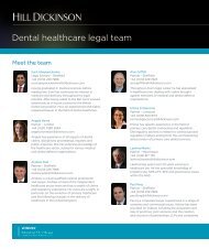 Dental health team sheet.indd - Hill Dickinson