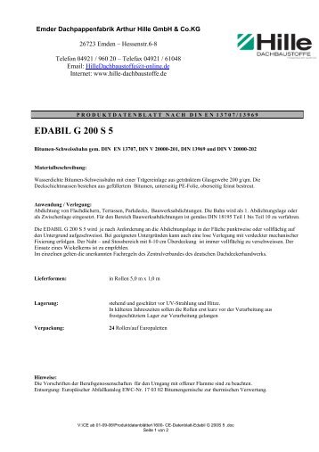 CE-Datenblatt-Edabil G 200S 5.pdf - Emder Dachpappenfabrik