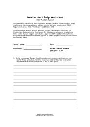 Weather Merit Badge Worksheet - Hiller Aviation Museum