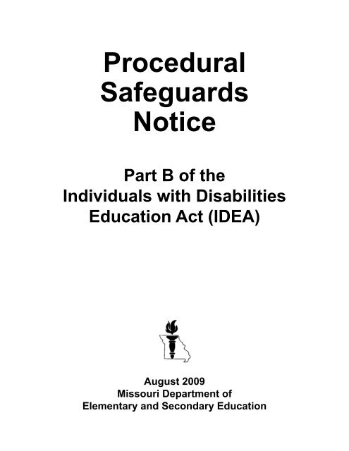 Procedural Safeguards Series Part Iv >> Procedural Safeguards Notice Fort Osage School District Procedural Safeguards Series Part Iv >> Procedural Safeguards Notice Fort Osage School District
