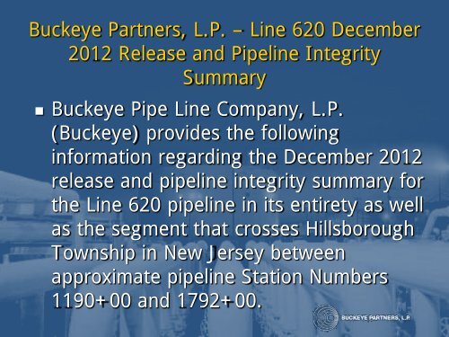 Buckeye Partners, L.P. - Hillsborough