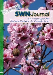 SWN Journal - Stadtwerke Neustadt/Weinstraße