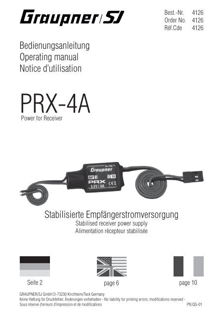 PRX-4A - Graupner