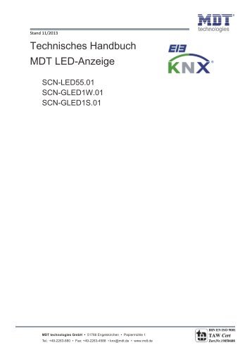 Technisches Handbuch MDT LED-Anzeige