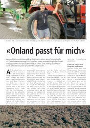 Bericht über OnLand-Pflüge im Magazin Die Grüne Nr. 13/2013
