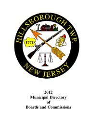 2012 Municipal Directory of Boards and Commissions - Hillsborough