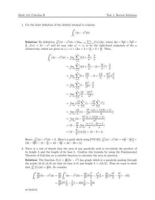 Solutions to Practice Problems