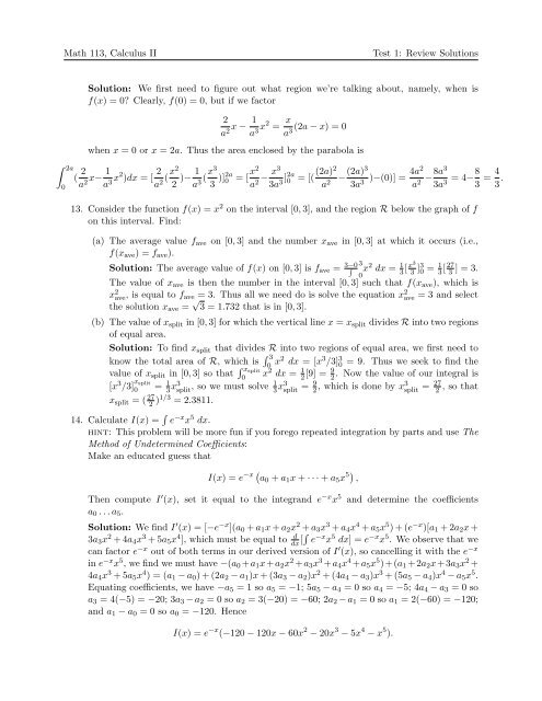 Solutions to Practice Problems