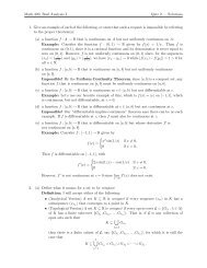 Math 320, Real Analysis I Quiz 2 — Solutions 1. Give an example of ...