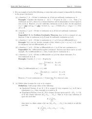 Math 320, Real Analysis I Quiz 2 — Solutions 1. Give an example of ...