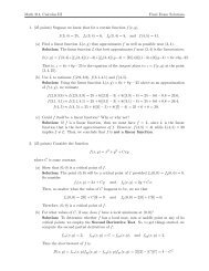 Math 214, Calculus III Final Exam Solutions 1. (25 points) Suppose ...