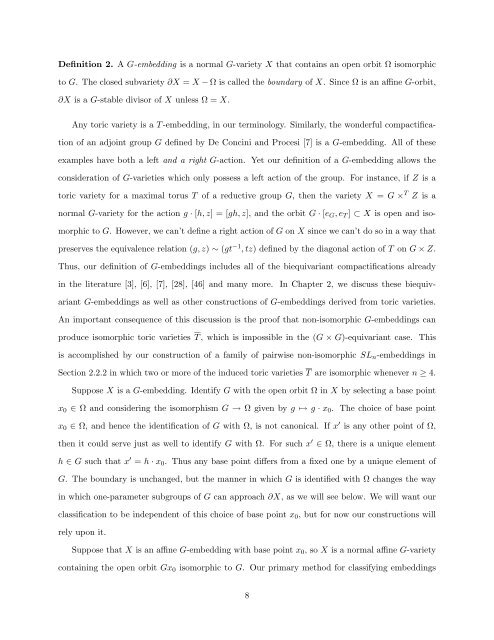 Equivariant Embeddings of Algebraic Groups