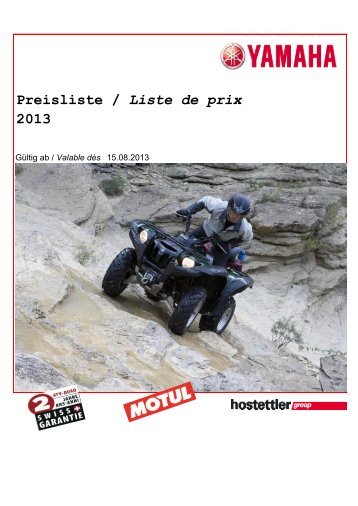 Originalpreisliste Yamaha (429.49 KB) - Bürgi.ch - Hof Herrliberg