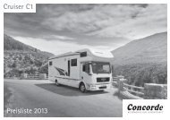 Preisliste 2013 - Concorde Campers