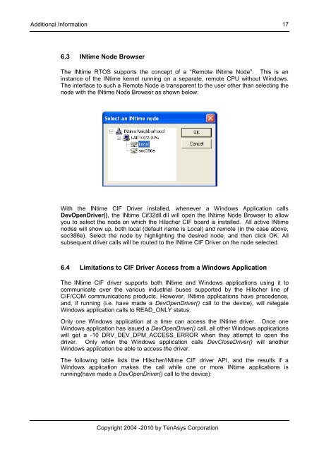 INtimeÂ® Real-Time Extension for WindowsÂ® Device Driver for the ...