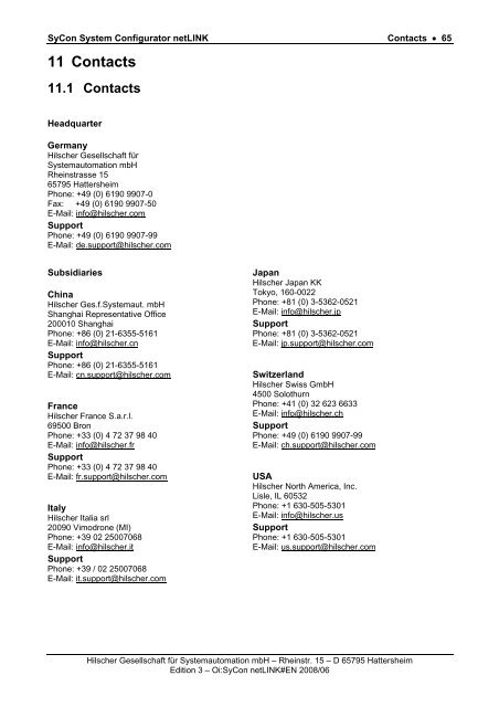 SyCon System Configurator netLINK - Hilscher