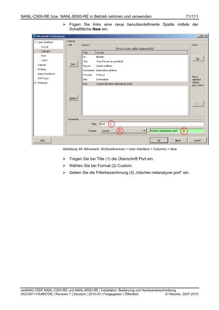 netANALYZER NANL-C500-RE und NANL-B500-RE - Hilscher