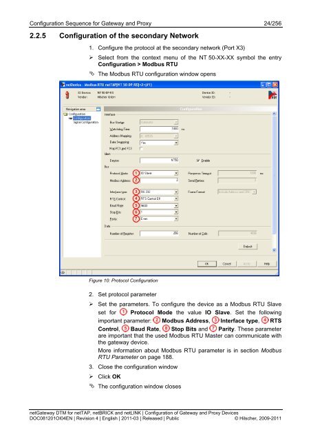 netGateway DTM for netTAP, netBRICK and netLINK - Hilscher