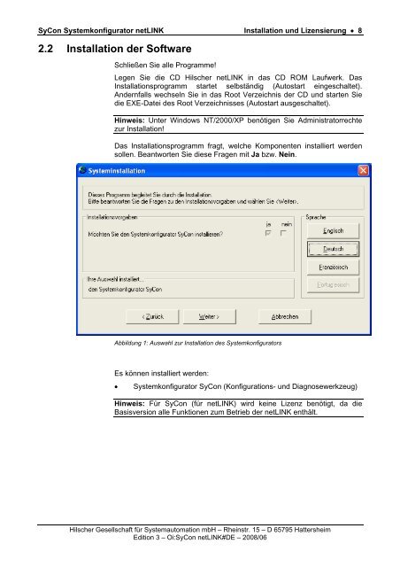 SyCon Systemkonfigurator netLINK - Hilscher