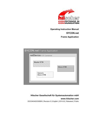 SYCON.net - Hilscher