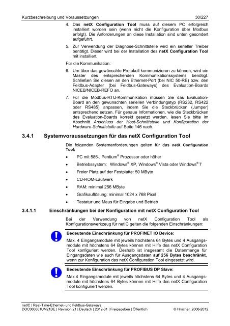 netIC Benutzerhandbuch und Design Guide - Hilscher