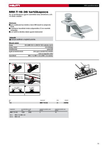 MM-T-16-36 tartÃ³kapocs - Hilti