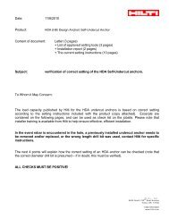Date: 11/8/2010 Product: Content of document: Letter (3 ... - Hilti Egypt