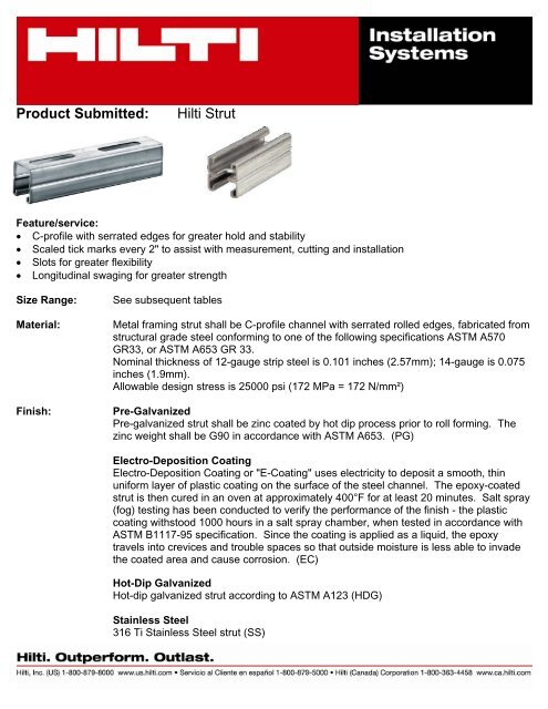 Product Submitted: Hilti MKN-FX and MN Connectors