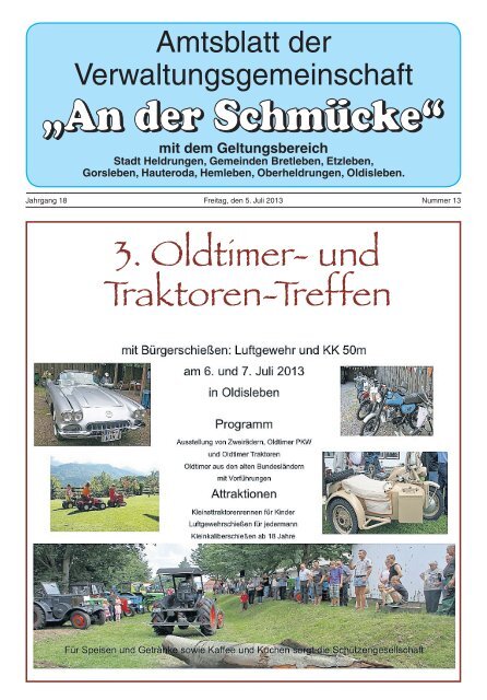 Amtsblatt Nr. 13 vom 05.07.2013 - Verwaltungsgemeinschaft "An der ...