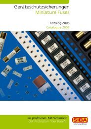 Geräteschutzsicherungen Miniature Fuses - SIBA