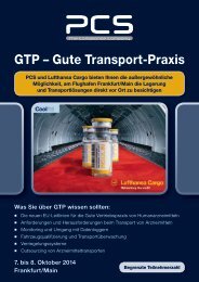 GTP – Gute Transport-Praxis - PCS