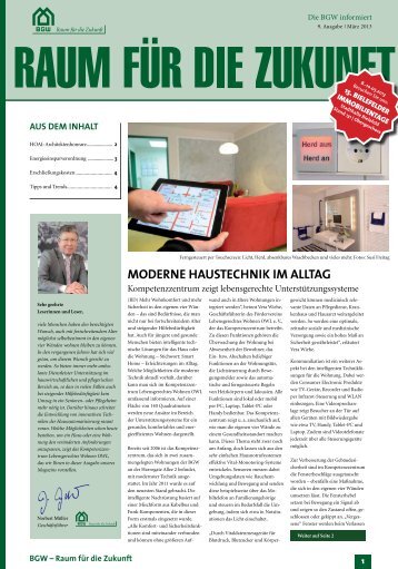 MoDErNE HAUSTEcHNIk IM ALLTAg - BGW Bielefelder ...