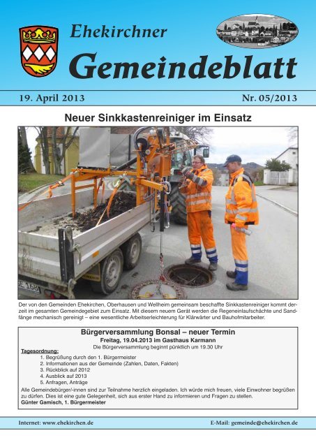 Gemeindeblatt - Ehekirchen