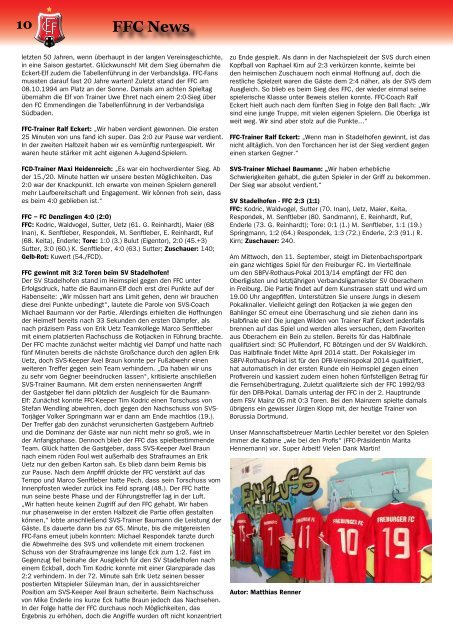 Infos und mehr rund um den Freiburger Fußball-Club - Freiburger FC
