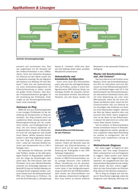 Applikationen & Lösungen - EtherCAT