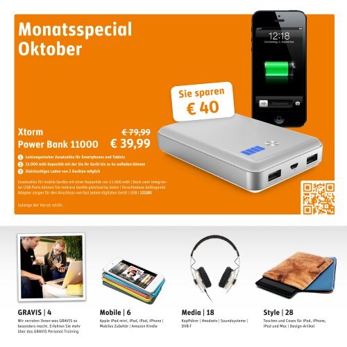 Power Bank 11000 € 39,99 - Gravis