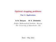 Optimal stopping problems - HIM