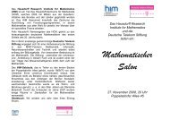 Mathematischer Salon - HIM - Universität Bonn